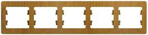Рамка пятиместная горизонтальная, ДЕРЕВО ДУБ Schneider Electric GLOSSA - фото 1 - id-p75543666