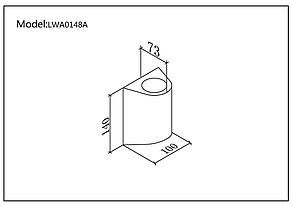 Светильник уличный настенный Zima LWA0148A-BL(WH)-WW (Черный/Белый, 12Вт, 3000K, IP54), фото 3