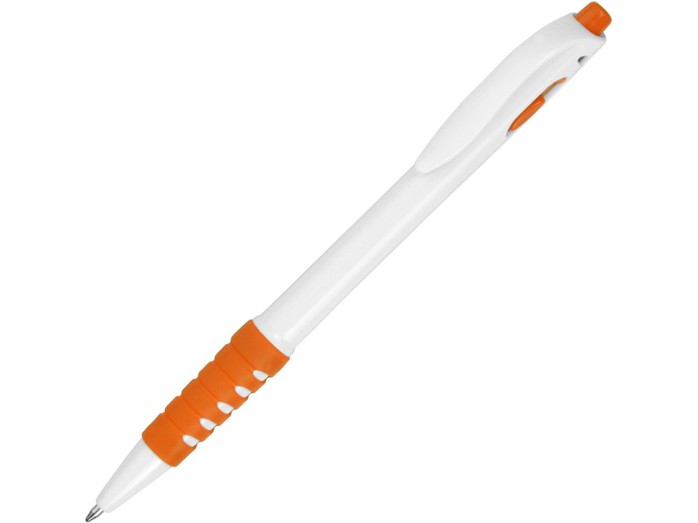 Ручка шариковая Фиджи, белый/оранжевый - фото 1 - id-p72073541