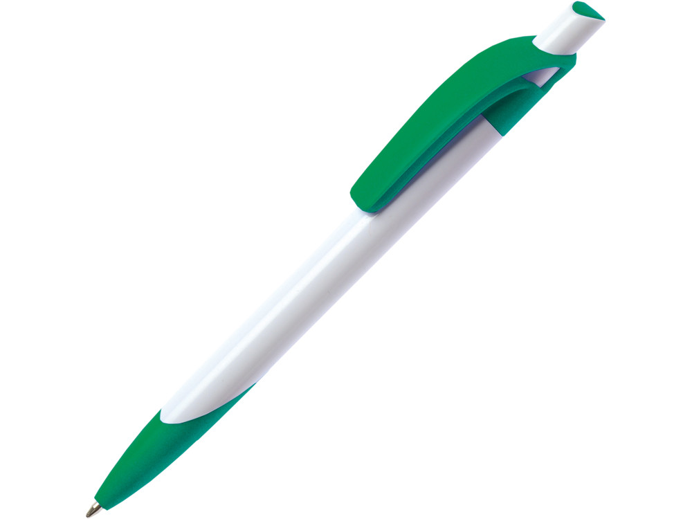 Ручка шариковая Тироль, белый/зеленый - фото 1 - id-p72558580