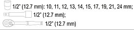 Набор инструмента1/2"  [12пр] CrV   Sthor 58633, фото 2