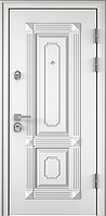 Металлическая входная дверь белорусского производства модель Италия (белый сатин).