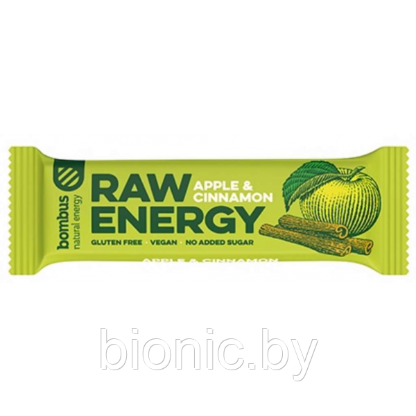 Батончик "Raw Energy"  яблоко и корица, 50 г.