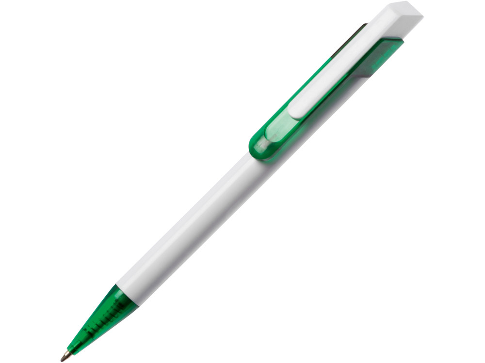 Ручка шариковая Бавария белая/зеленая - фото 1 - id-p72558245