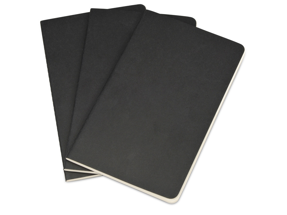 Записная книжка Moleskine Cahier (нелинованный, 3 шт.), Large (13х21см), черный - фото 1 - id-p72559628