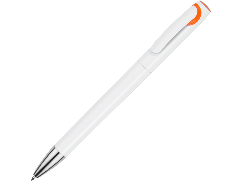 Ручка шариковая Локи, белый/оранжевый - фото 1 - id-p72561970