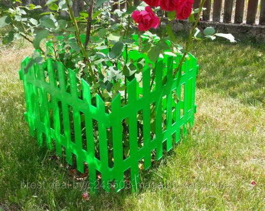 Декоративный заборчик пластиковый "Ренессанс" зеленый 3,10 м