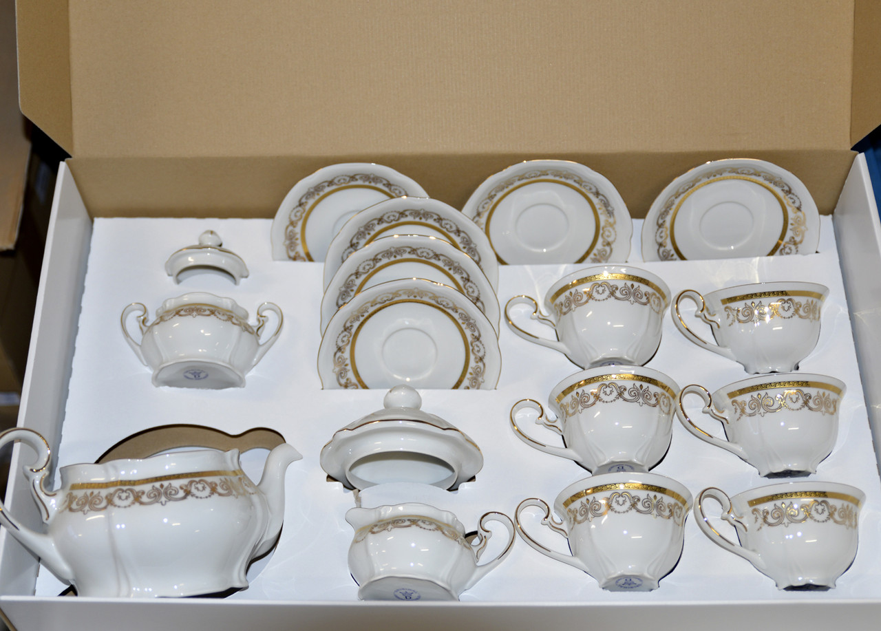 Столовый фарфор Посуда Сервиз чайный Анета (золото) - фото 1 - id-p72819998
