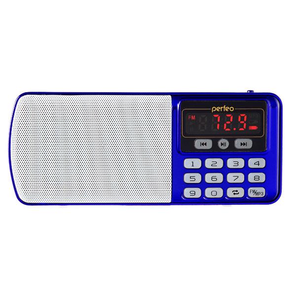 Радиоприёмник Perfeo цифровой ЕГЕРЬ FM+ 70-108МГц/ MP3 (i120-BL) - фото 1 - id-p75736483
