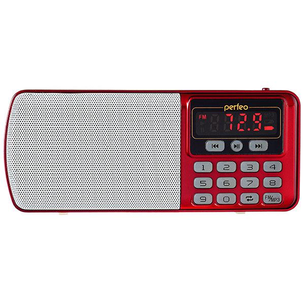 Радиоприёмник Perfeo цифровой ЕГЕРЬ FM+ 70-108МГц/ MP3 (i120-RED)