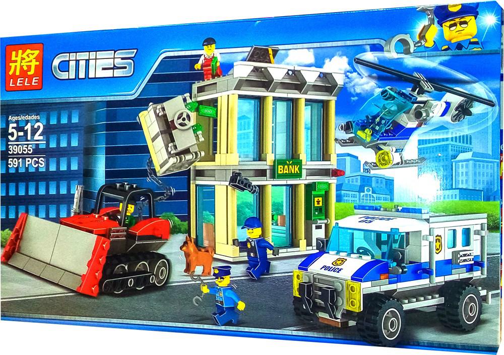 Конструктор 39055 Lele Ограбление на бульдозере, 591 деталь аналог LEGO City (Лего Сити) 60140