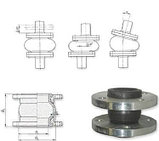 Компенсатор резиновый Ду 150 фланцевый (антивибрационный), фото 3