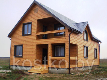 Отделка фасада деревянного дома "под ключ"Минск, Минская область