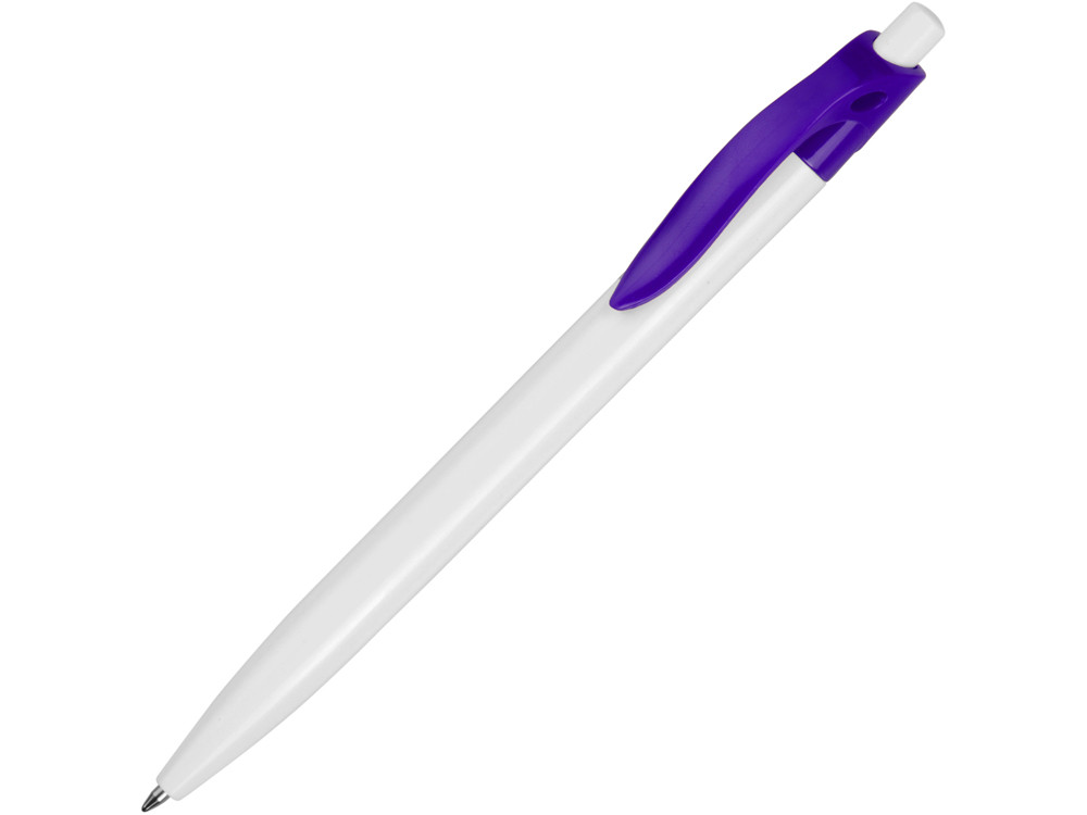 Ручка шариковая Какаду, белый/фиолетовый - фото 1 - id-p72561140