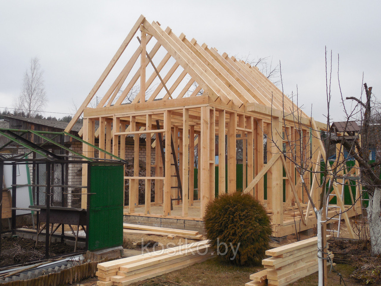 Строительство деревянного каркаса дома, каркасный дом Минск, Минская область - фото 6 - id-p8186222