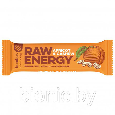 Батончик "Raw Energy" кешью и абрикос 50 г., фото 2