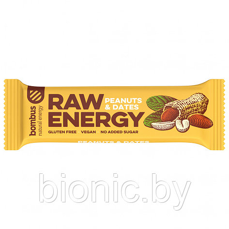 Батончик "Raw Energy" арахис и финики 50 г., фото 2