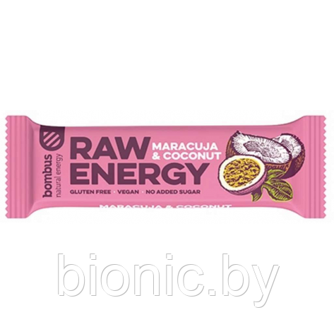 Батончик "Raw Energy" маракуйя и кокос 50 г., фото 2