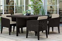 Комплект мебели KETER Columbia dining set (5 предметов), коричневый