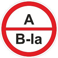Наклейка ПВХ "Категорийности помещений A/B-Ia"