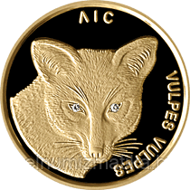 Лиса, 50 рублей 2003, золото