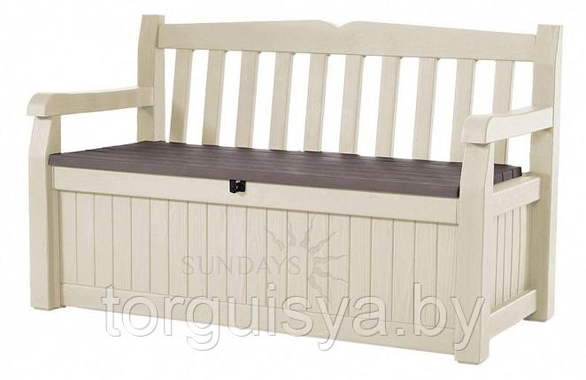 Скамья-сундук уличная Garden Bench Box 580, бежевый/коричневый, фото 2