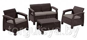 Комплект мебели "Corfu Set в стиле "РОТАНГ",цвет темно-коричневый