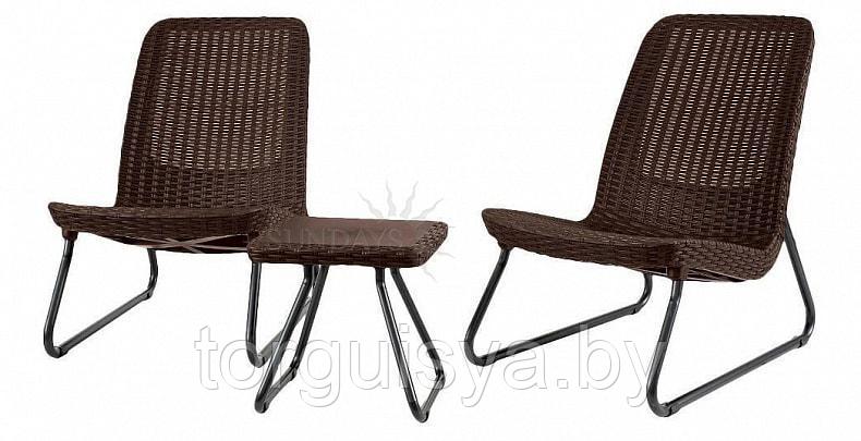 Набор уличной мебели (2 кресла, столик) Rio Patio set, коричневый - фото 1 - id-p75853719