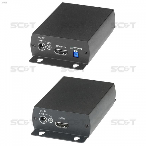 HE01C - Комплект (передатчик + приёмник) для передачи сигналов HDMI по коаксиальному кабелю