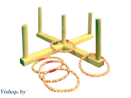 Кольцеброс деревянный с 5 кольцами