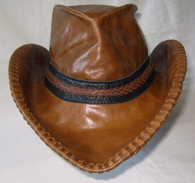 Шляпа ковбойская цилиндр треуголка натуральная кожа