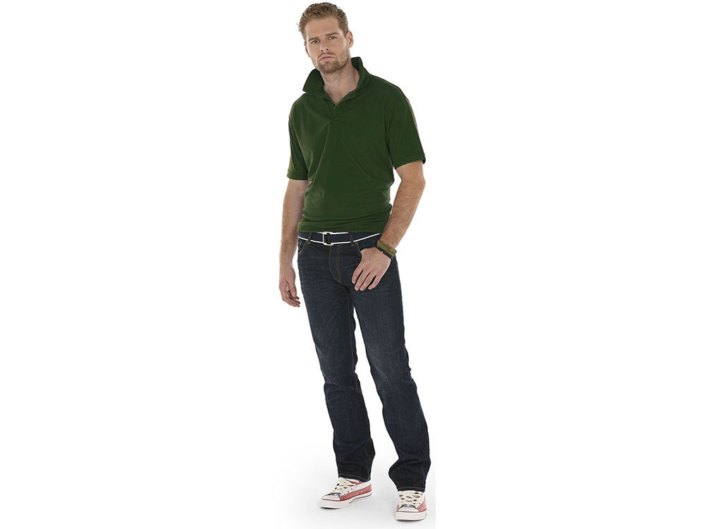 Рубашка поло Boston мужская, бутылочный зеленый - фото 2 - id-p72055598