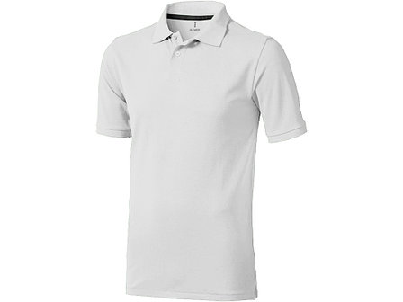 Calgary мужская футболка-поло с коротким рукавом, белый, фото 2