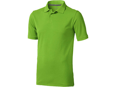 Calgary мужская футболка-поло с коротким рукавом, зеленое яблоко, фото 2