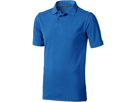 Calgary мужская футболка-поло с коротким рукавом, синий, фото 2