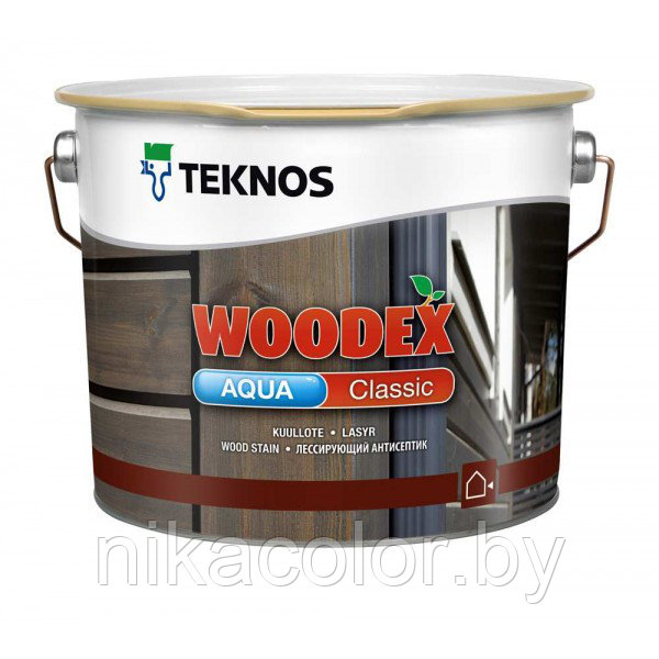 Пропитка  для дерева Teknos WOODEX AQUA CLASSIC 9л 