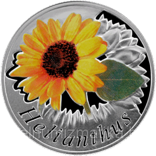 Подсолнечник (Helianthus), 10 рублей 2013, Серебро - фото 1 - id-p75910964