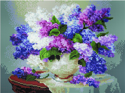 Алмазная мозаика Весна и сирень 30х40 см - фото 1 - id-p75918741