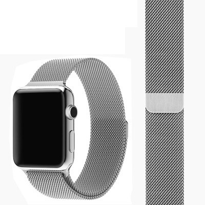 Ремешок металлический iWatch Milanese Loop Серебристый для Apple Watch 38mm Series 1\2\3 - фото 2 - id-p75949182