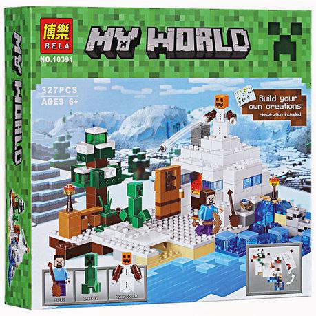 Детский конструктор майнкрафт Снежное убежище Bela My World 10391 серия minecraft игра аналог Лего Lego - фото 5 - id-p66771270