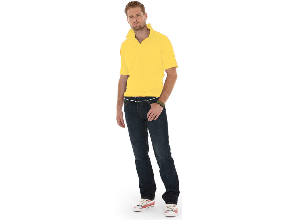 Рубашка поло Boston мужская, светло-желтый - фото 2 - id-p72055619