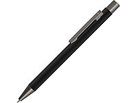 Ручка шариковая UMA STRAIGHT GUM soft-touch, с зеркальной гравировкой, черный