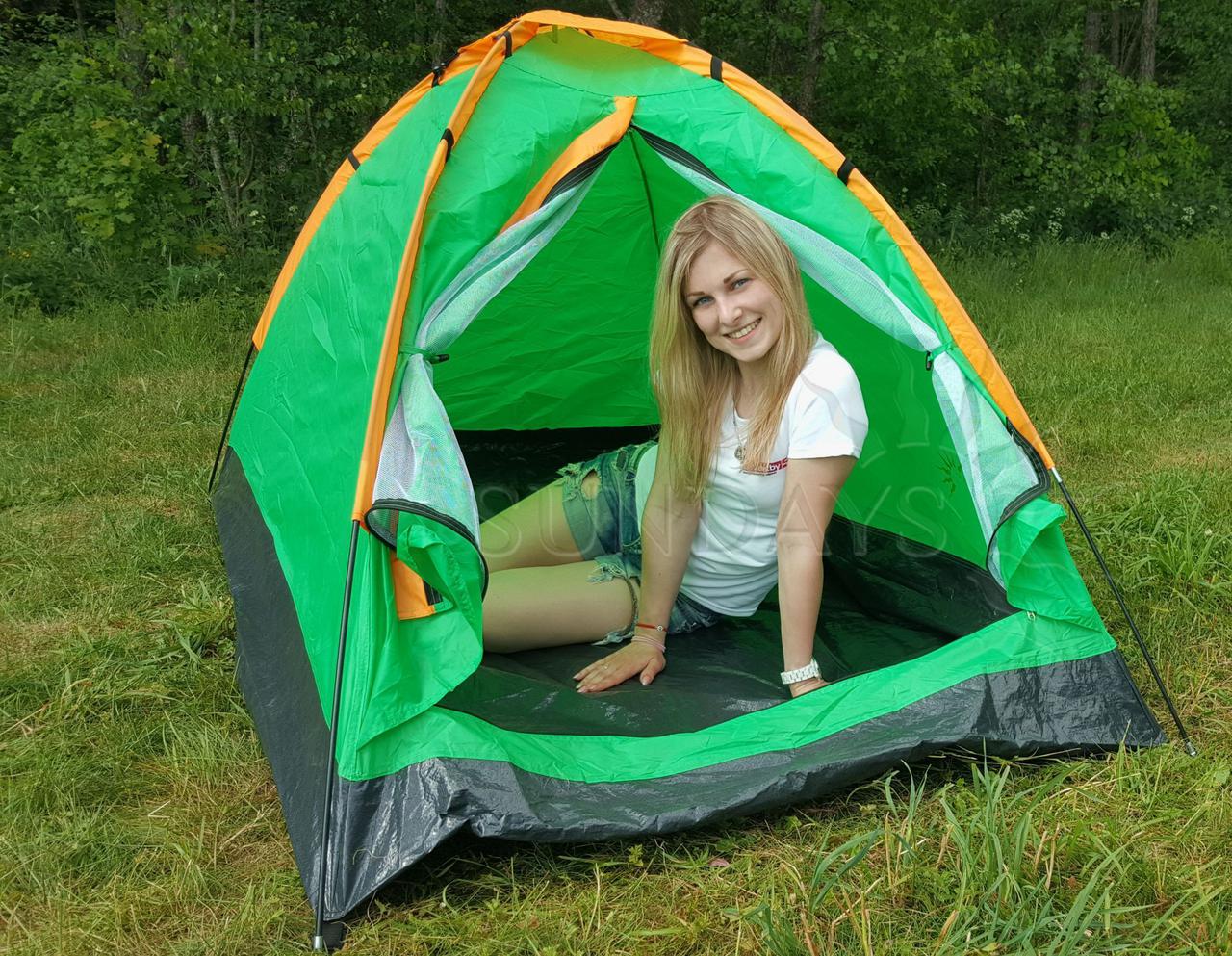 Палатка Sundays GC-TT001 (зеленый/желтый) - фото 3 - id-p75955064
