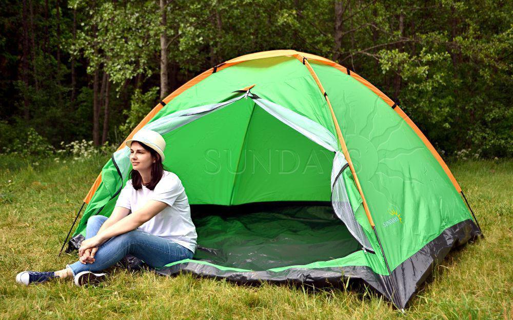 Палатка Sundays GC-TT003 (зеленый/желтый) - фото 2 - id-p75955077