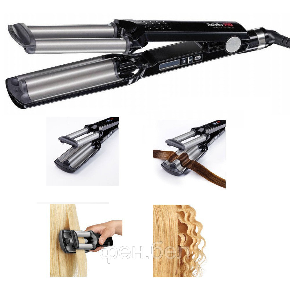 Плойка для волос BaByliss Pro Ionic 3D Hi-Def Waver тройная BAB2369TTE - фото 4 - id-p54549459