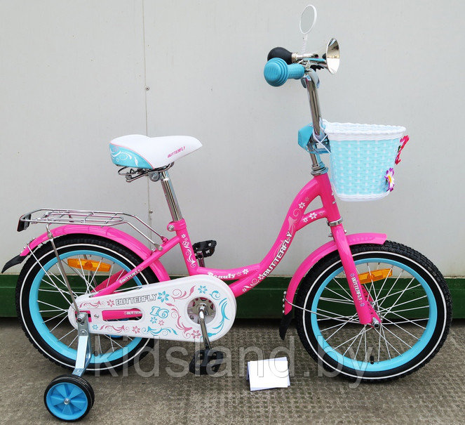 Детский велосипед Favorit Butterfly 16" розово-голубой - фото 2 - id-p72708886
