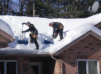 Очистка   снега  и наледи  с крыш  