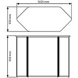 Складной стол Гексагон с полкой шестиугольный 93 x 122 x 55 см, фото 6