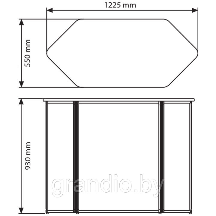 Складной стол Гексагон с полкой шестиугольный 93 x 122 x 55 см - фото 6 - id-p76030997