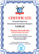 Я являюсь членом Международной Ассоциации Дизайнеров VATIKAM (Paris, France) 🇫🇷 и официальным представителем Международной Ассоциации Дизайнеров VATIKAM на территории Беларуси.